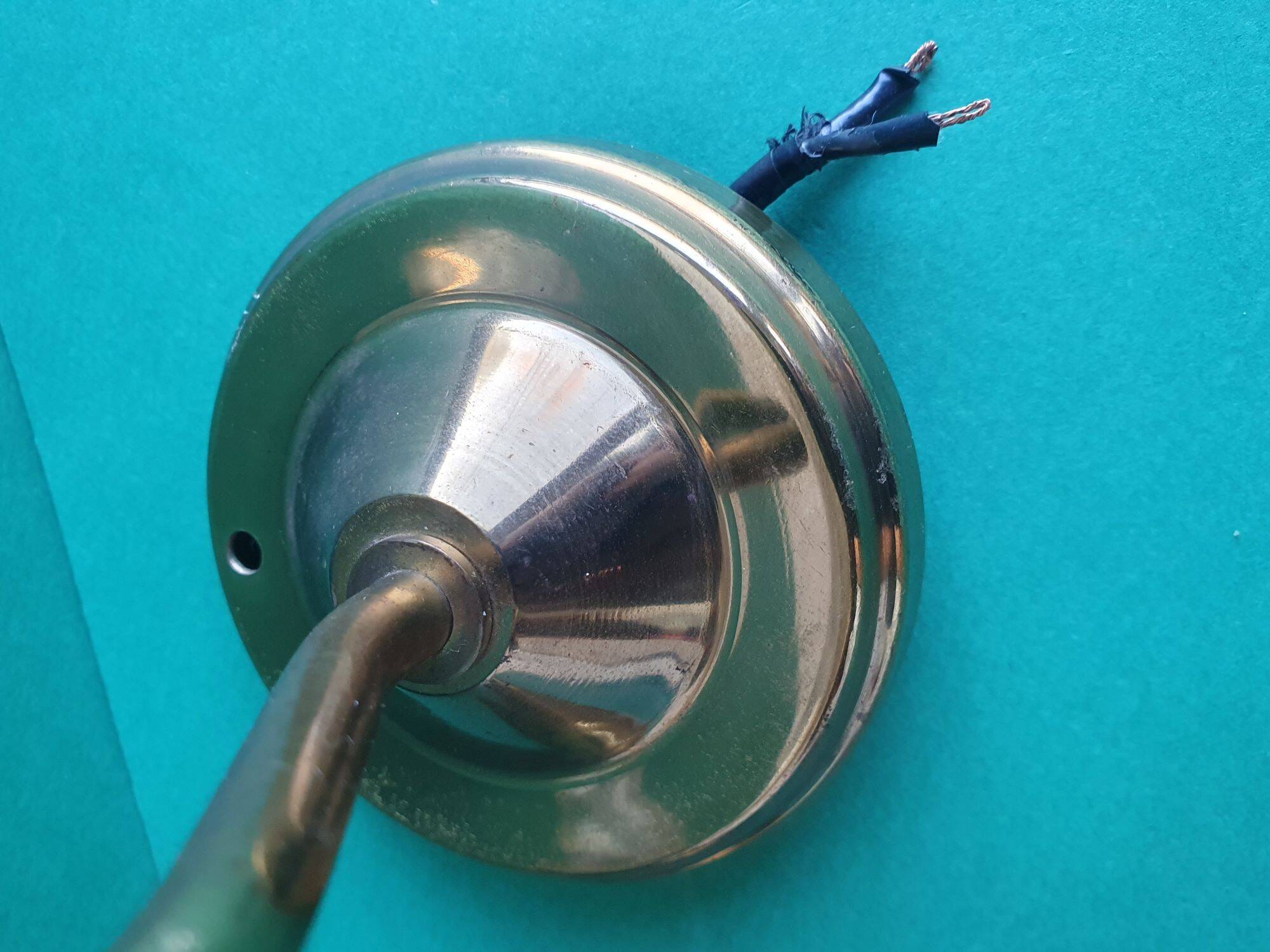 Pair of antique gold candlestick wall sconces