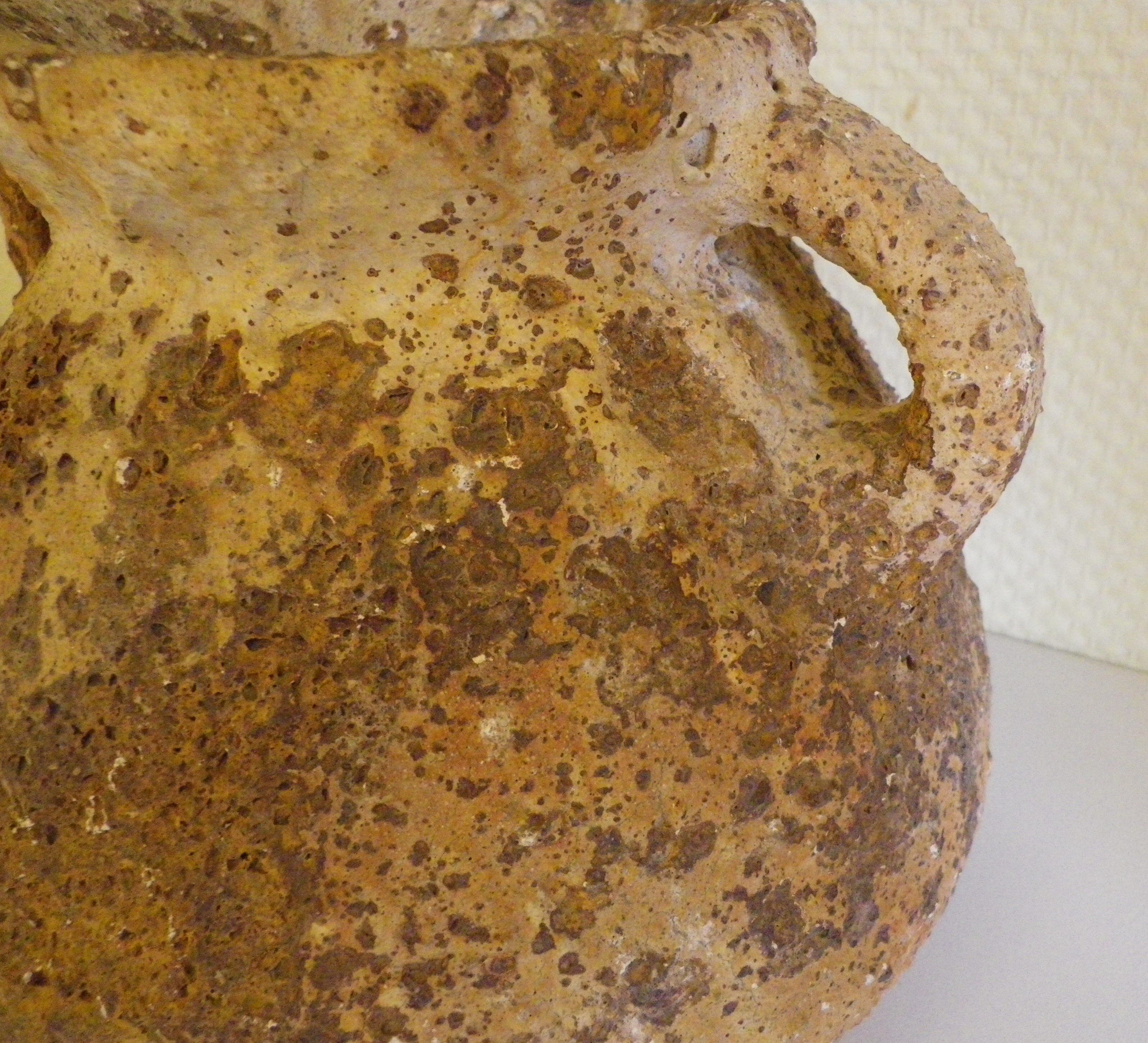 Greek amphora vase, aged in the old way, 70s