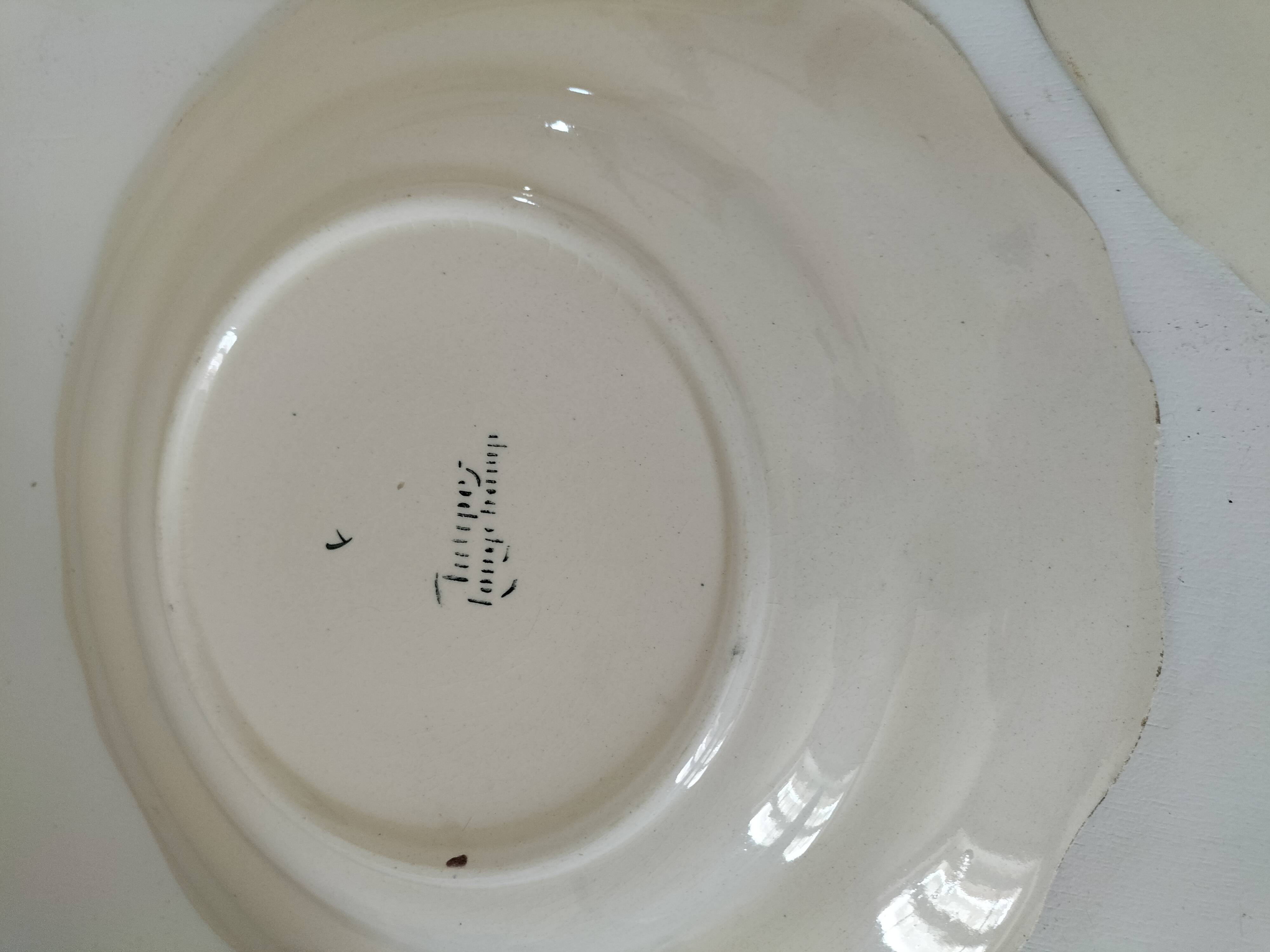 Antique Longchamp plates – “Tulips” model – 1950s-1960s