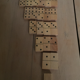 Old wooden dominoes game