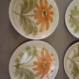 6 flat plates Saint Amand model Isis vintage 1960s 1970s