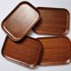 Set of Four Midcentury Serving Teak Trays Backman for Airlines, Finland, 19