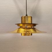 Hanging lamp from the 1970s-1980s, produced by Danish Vitrika, made of brass.
