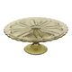 Art Deco Pressed Glass Cake/Pastry Platter 27cm