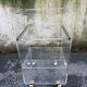 Rolling dessert trolley in plexiglass – Marais International – 1970s-1980s