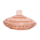 Pretty empty pink glass pocket, molded glass