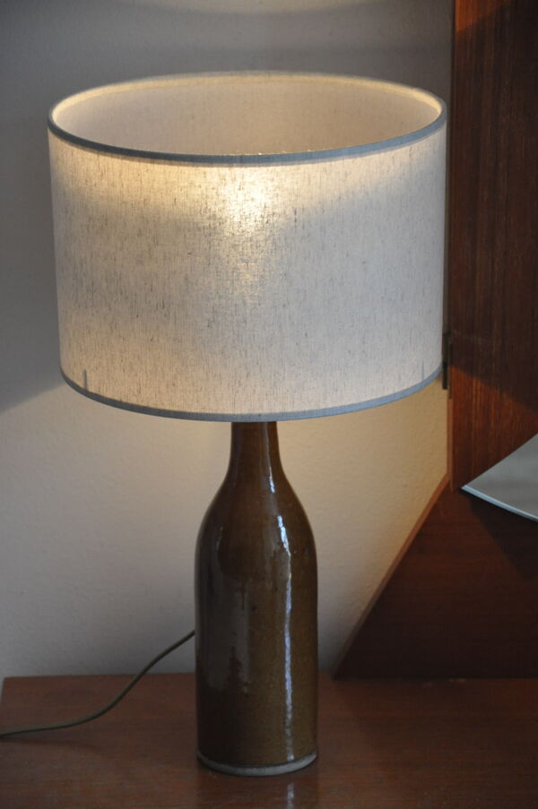 Lampe bouteille grès
