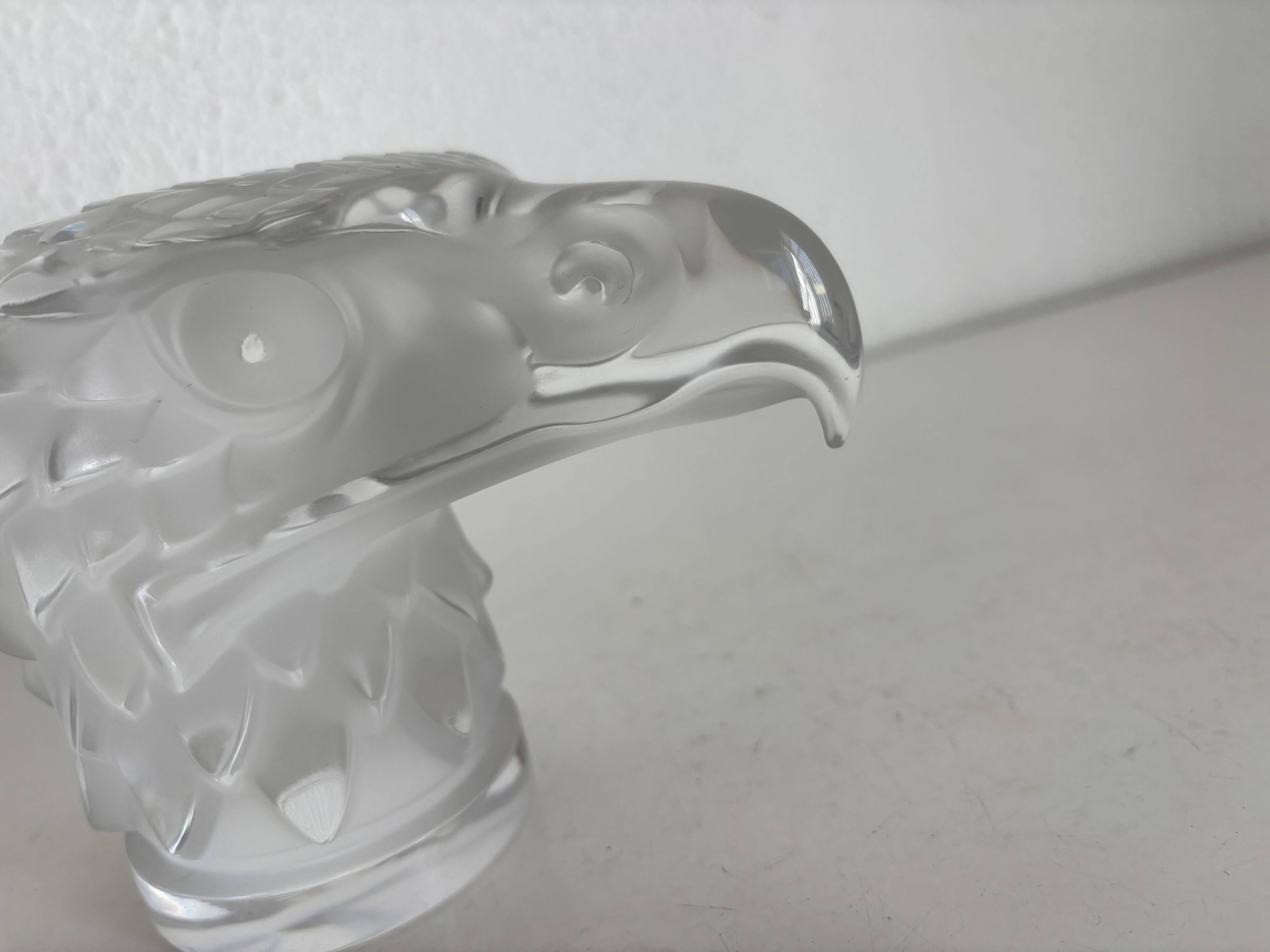 Lalique Eagle Head — Signed crystal from the 1980s