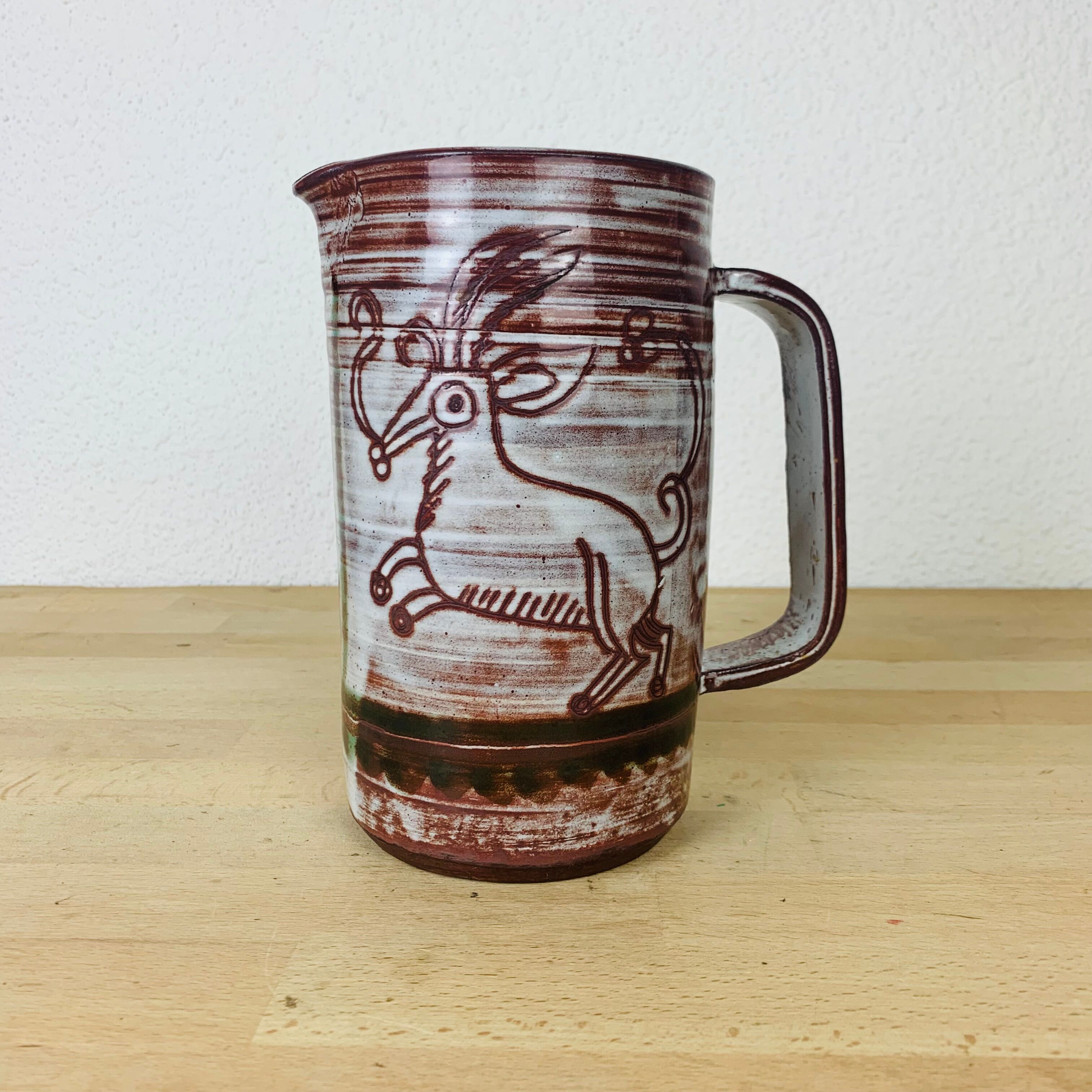 Ceramic pitcher Michel Barbier workshop Le Mûrier Vallauris