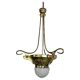 Lustre Jugendstil en laiton avec cristaux rouges