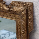 Mirror with molded pediment in Louis XVI style