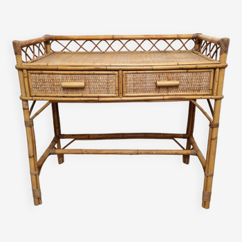 Vintage rattan dressing table