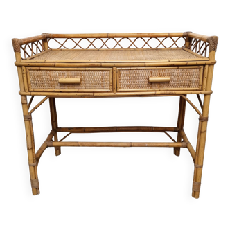 Vintage rattan dressing table