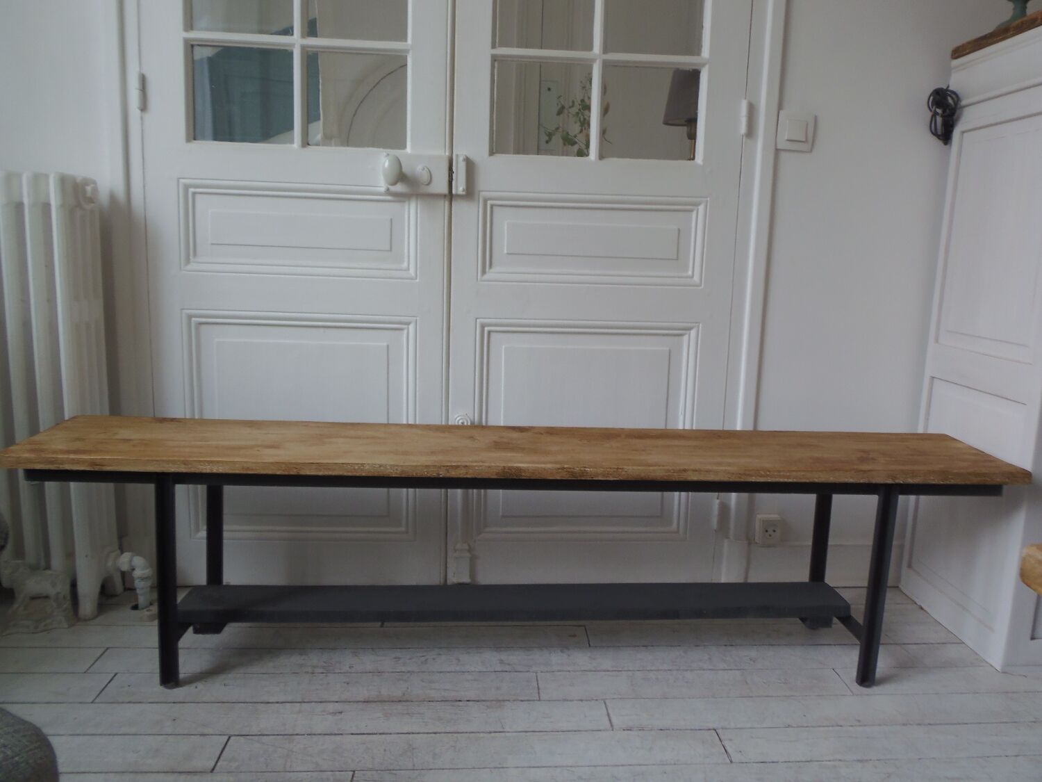 Industrial bench metal structure