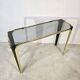 1950s glass and gold console table – Mid-century modern style