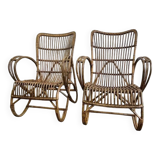2 fauteuils en rotin