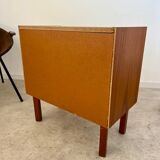 Small chest of drawers or bedside table in teak, Scandinavian design from the 70s vintage
