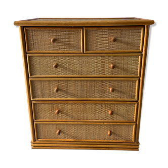 Rattan dresser