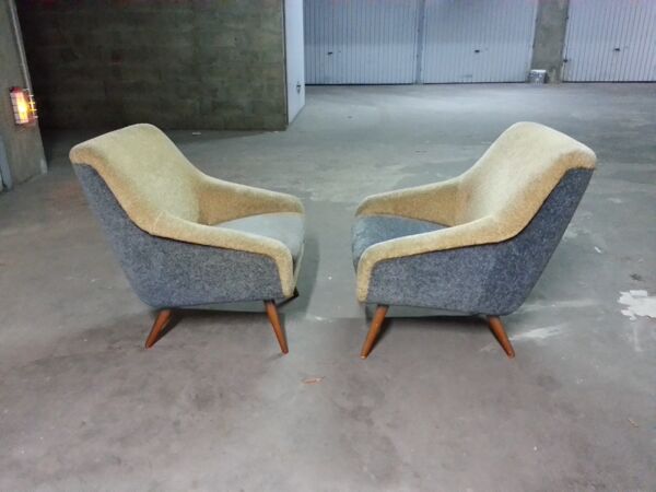 1 Fauteuil bi color année 50 60