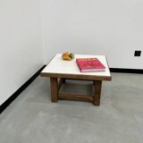 Modernist square coffee table in oak