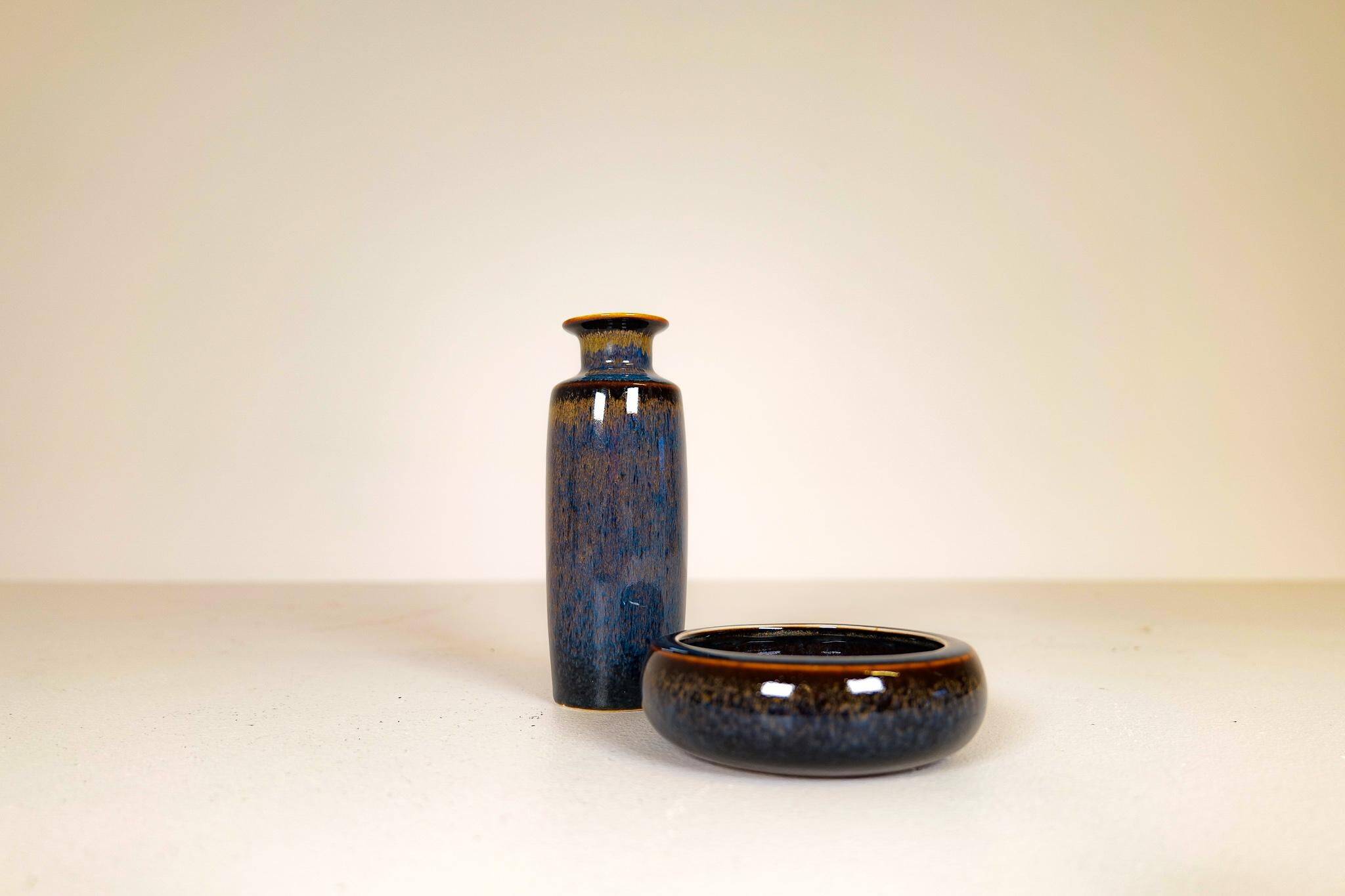Bowl and modern vase from the mid-century Rörstrand Carl Harry Stålhane, Sweden, 1950s.