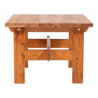 Scandinavian Modern solid pine coffee table