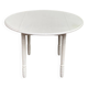 Louis Philippe round dining table with folding shutters repainted in beige grey
