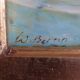 Oil painting on wood signed gilded frame xx century