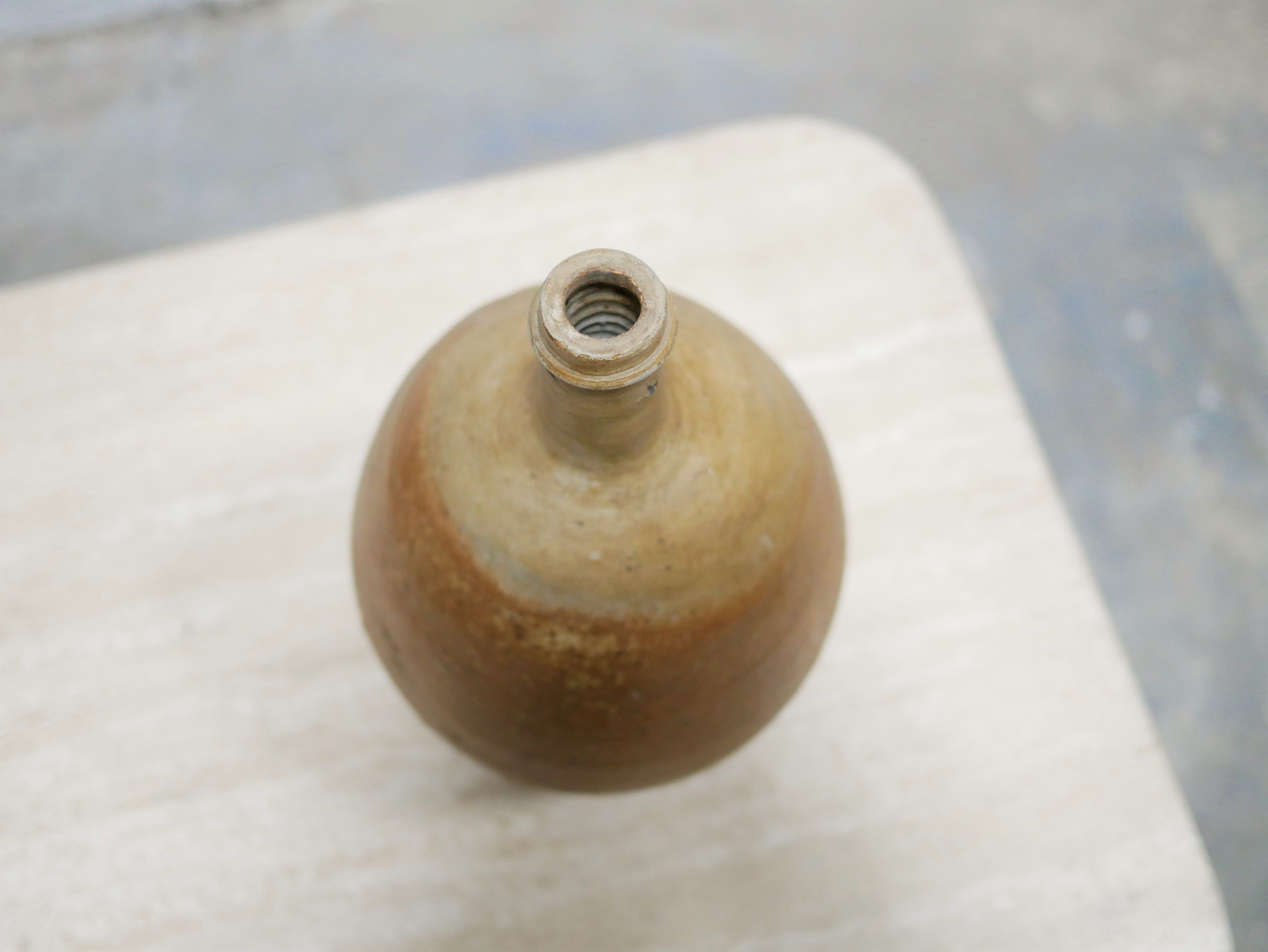 Vintage glazed terracotta jar