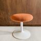 Vintage Spage Age stool with bouclette fabric seat