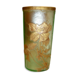 Montjoye enamelled glass vase,