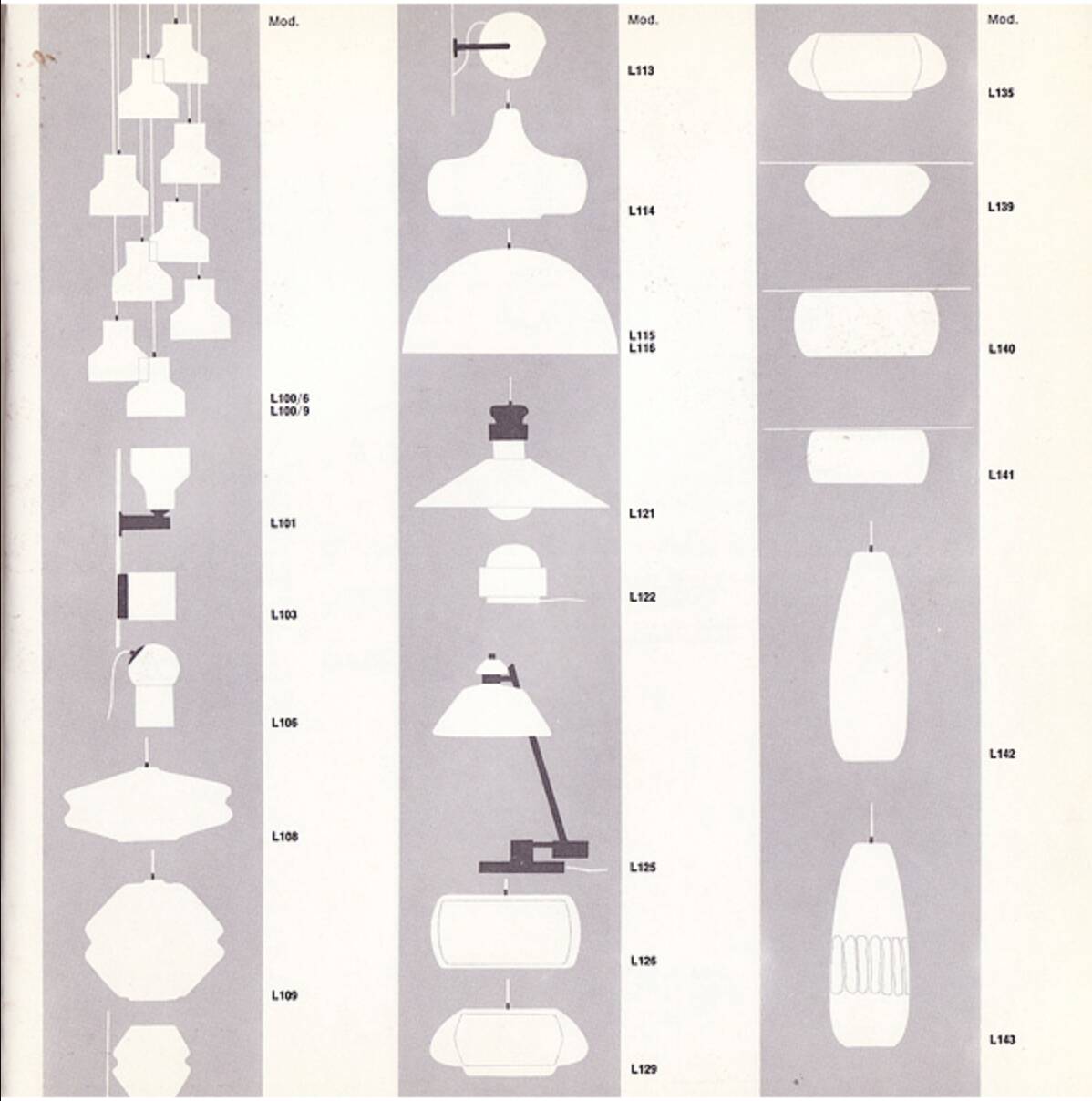Suspensions L143 d'Alessandro Pianon pour Vistosi, années 1960