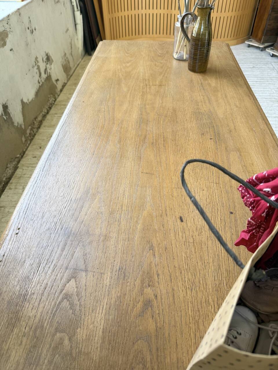 1950s oak office counter