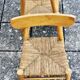 pair of vintage straw children's chairs 1950