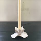 White water lily candle holder