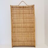 Rattan and braided wicker shelf
