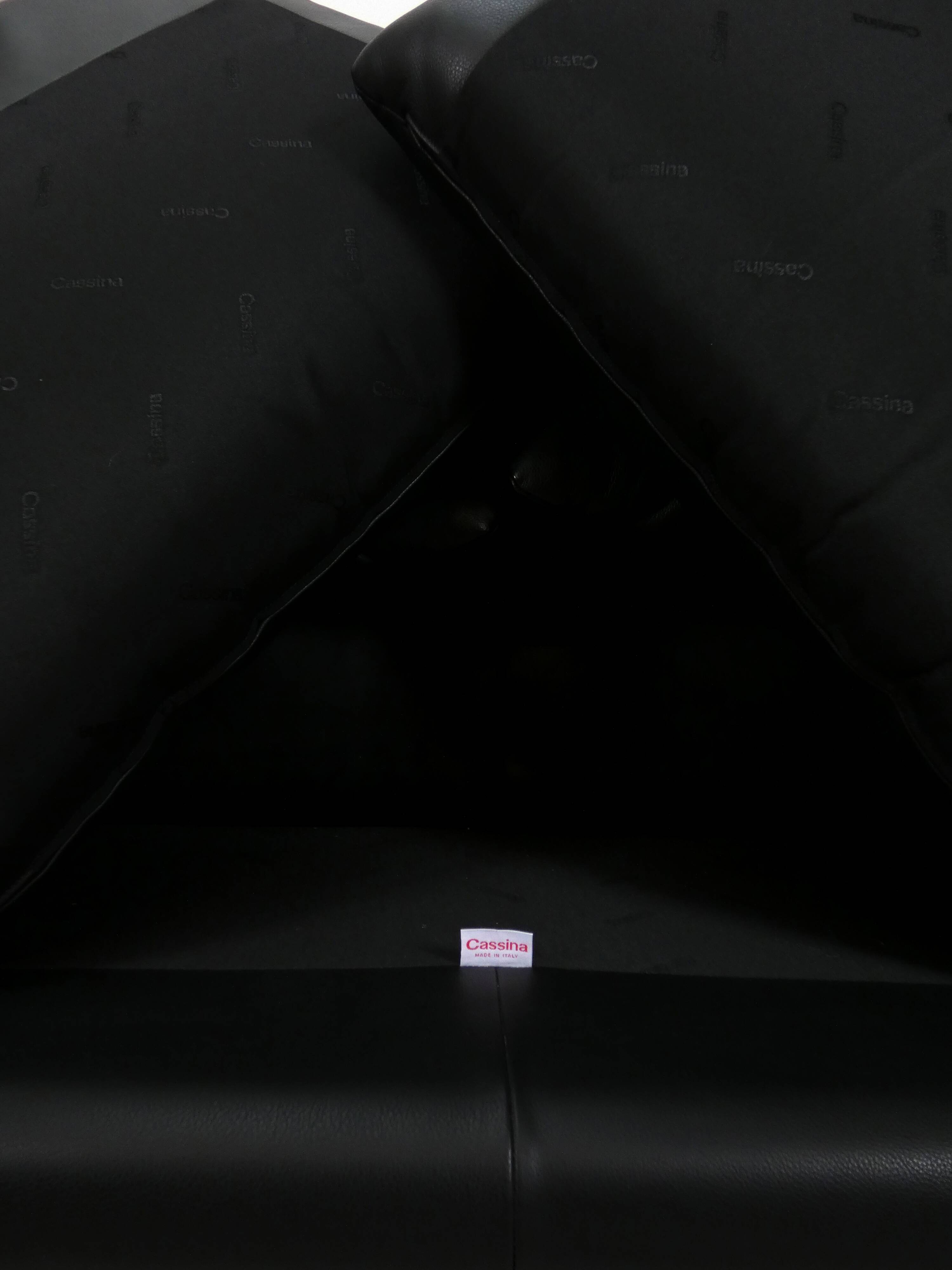 Ensemble de 2 canapés Cassina Maralunga 2,5 places - cuir noir