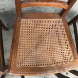 Suite of 6 chairs oak canage art nouveau