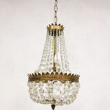 Vintage Belgian gold gilded chandelier ‘petit luxury’