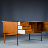 Mid-Century Danish Modern Desk Teak by Svend Madsen for Falster, 1970s