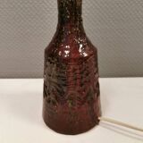 Ceramic table lamp in beautiful glaze, Danish and estimated from the 1970s.