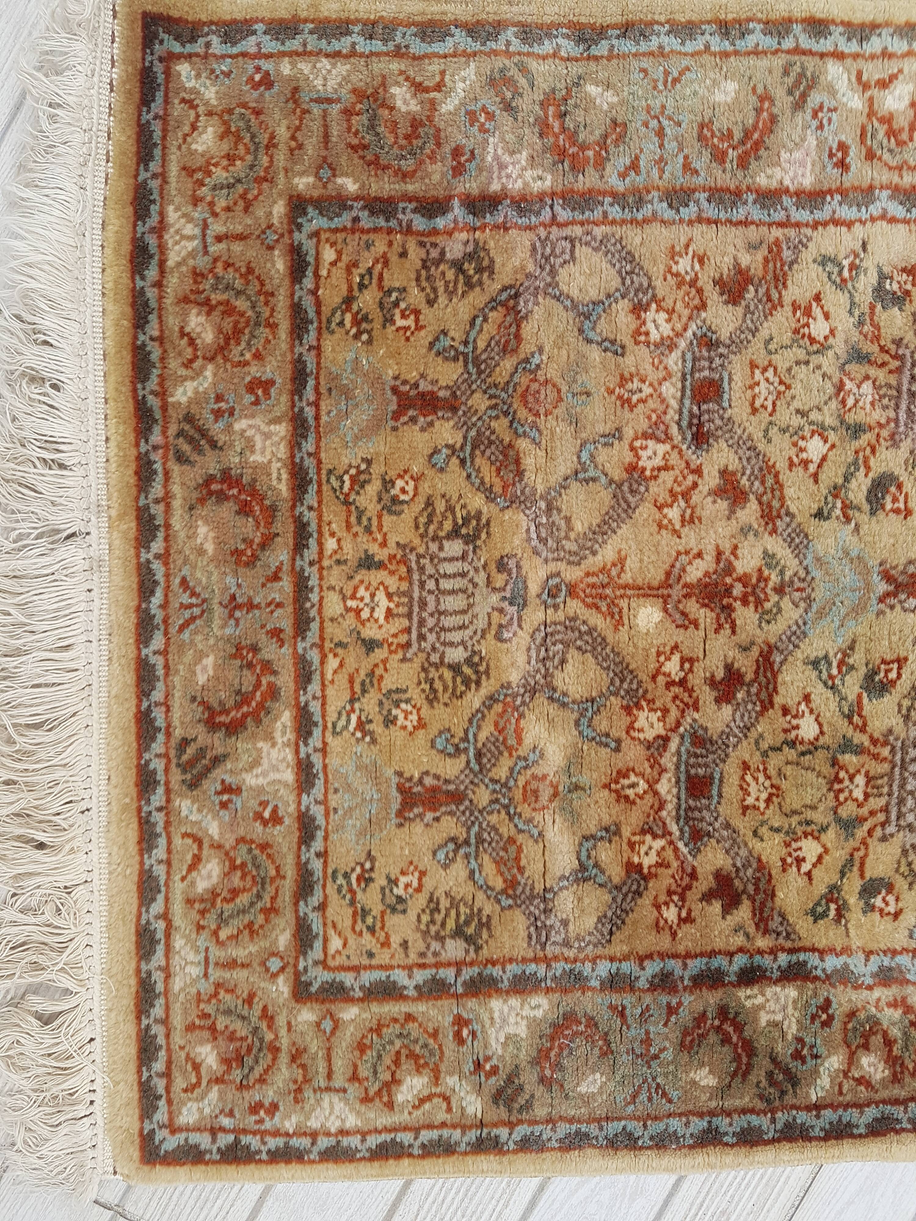 Handmade Persian kilim carpet 100% wool 69x137cm