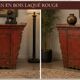 Old red lacquer Chinese buffet – Shanxi – elm – approx. 140 years old