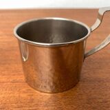 Vintage tea glasses RDA from East Germany by MUQ, Metallwarenfabrik Union Quedlinburg, set of 4.