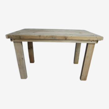 Raw solid wood dining table