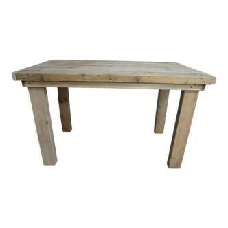 Raw solid wood dining table