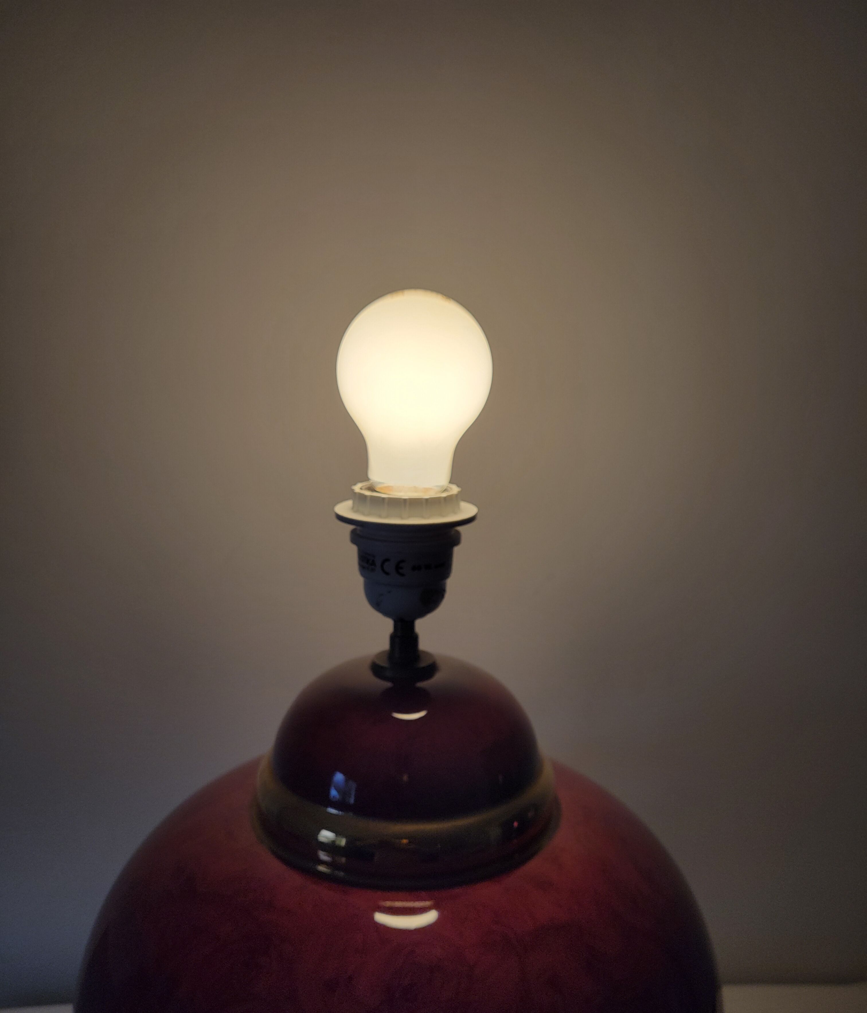 Rondo lamp by Kostka in cracked ceramic