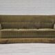 1960s, Danish 3-seater "Banan" sofa, original green velour.