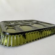 Vintage 1960s American Appetizer Tray Indiana Glass Compartmented Glass