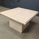 Table basse vintage en travertin et laiton par Fedam, années 1970